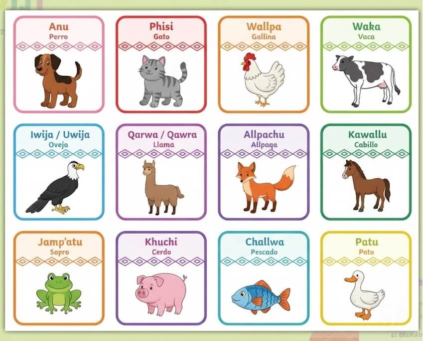animales en Aymara